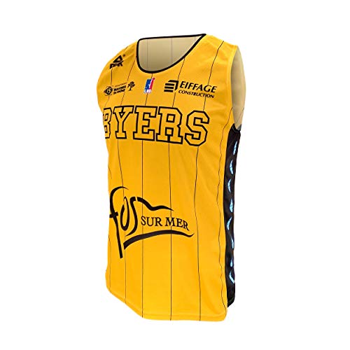 FOS Provence Basketball-Trikot, offizielles Trikot Home 2019 – 2020 – Fußballtrikot – Fos Provence Trikot Home 2019 – 2020 – Kinder XX-Small gelb von FOS Provence Basket