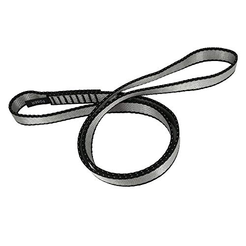 FOSER 18mm Nylon Kletterschlinge Runner, 23KN Nylon Seil, zum Klettern, Bergsteigen, Wandern, Downhill, Notfallausrüstung (Gray(1pcs), 120cm/48in) von FOSER