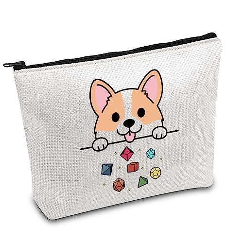 Corgi Wurfwürfel Make-up-Tasche DND Dungeon Master Reißverschlusstasche Gamer Würfel Reißverschluss Beutel DM Spiele Make-up Tasche, Adidas Sportschuhe mit Stollen, Corgi D&D UK von FOTAP