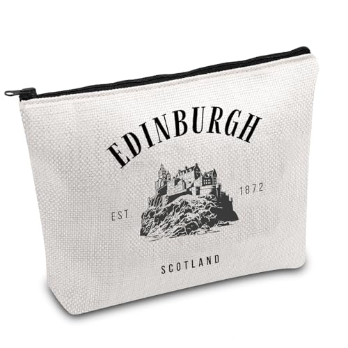 Edinburgh Reisetasche Schottland Reise Überraschung Geschenk Camping Kreuzfahrt Urlaub Geschenk Edinburgh Reise Kosmetiktasche Souvenir Reisegeschenk, weiß, Edinburgh UK von FOTAP