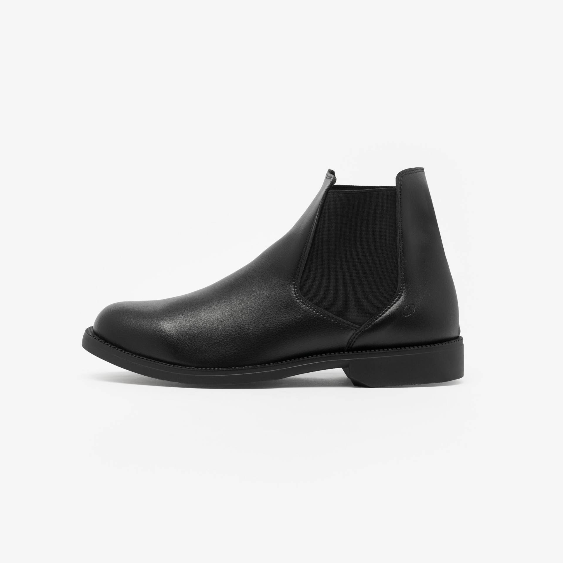 Gebraucht - Reitstiefeletten 500 Damen/Herren schwarz - GUT von FOUGANZA