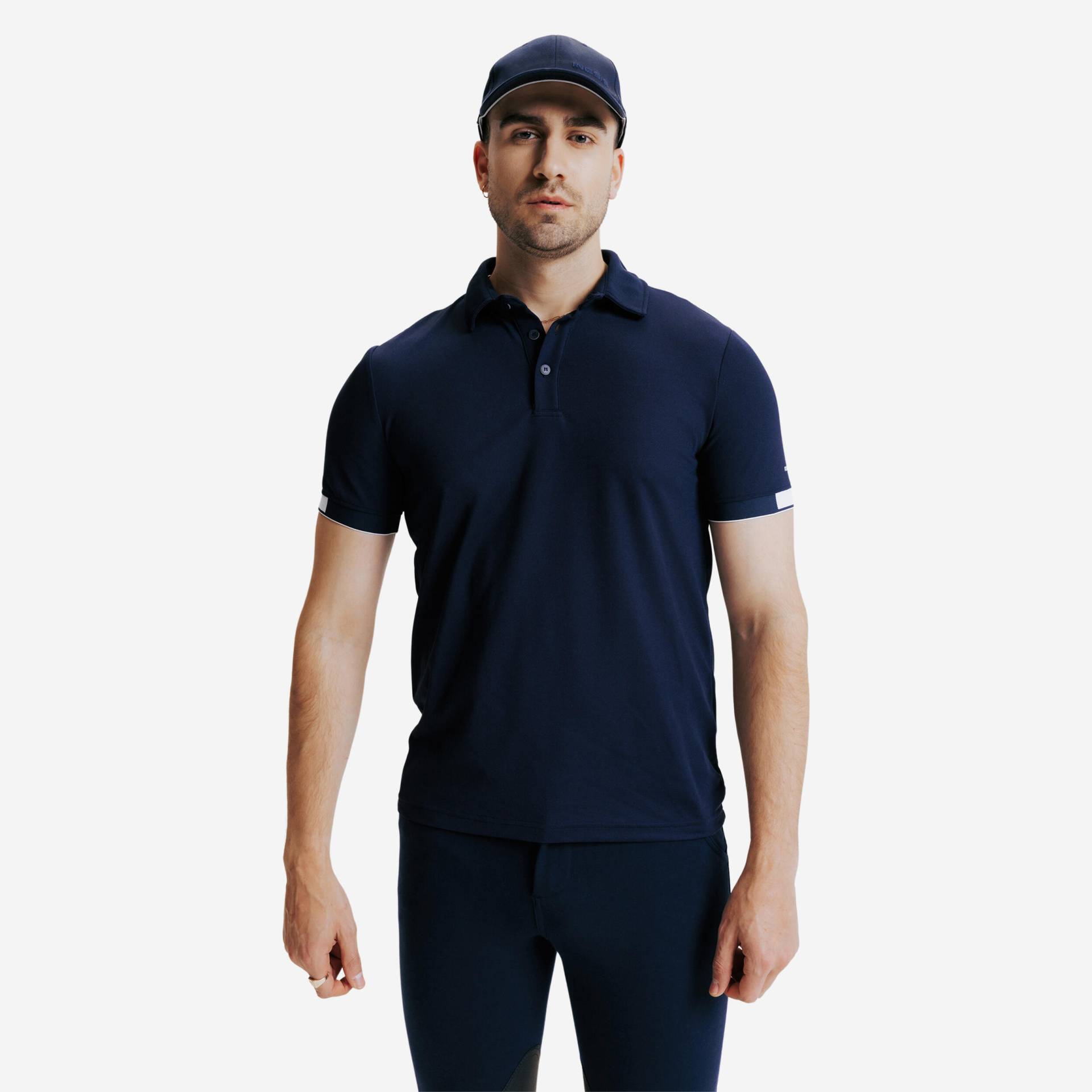 Reit-Poloshirt Herren blau von FOUGANZA