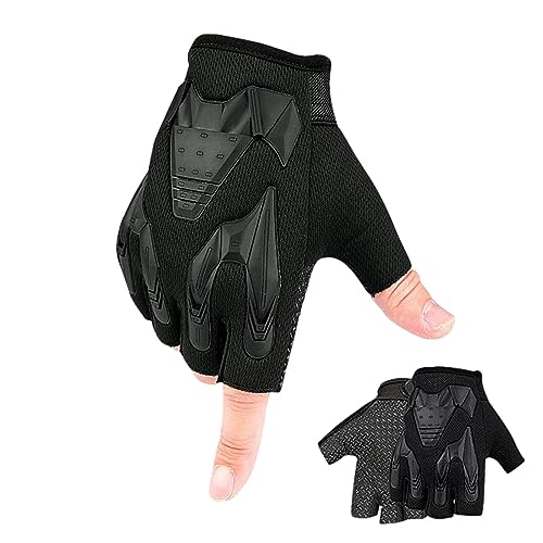 FOUNCY Fingerlose Anti-Rutsch-Fahrradhandschuhe, atmungsaktive Fitness-Handschuhe für Damen, verstellbare Fitness-Handschuhe für Frauen zum Gewichtheben, Radfahren und Training von FOUNCY