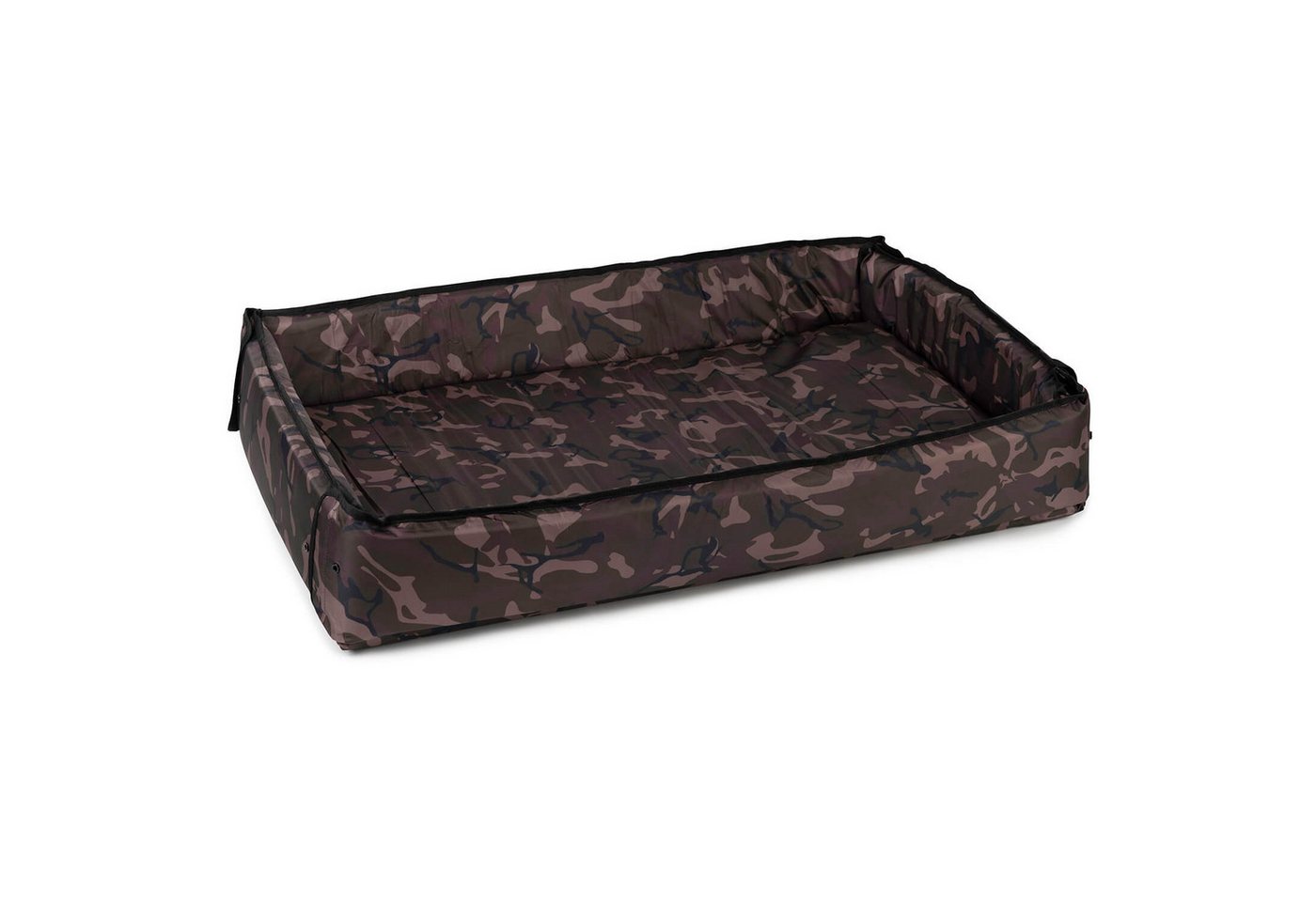 FOX International Sportmatte Fox Camo Karpfen Abhakmatte mit Seiten, Leichte und kompakte Bauweise, Flaches Seitenprofil mit hochklappbaren Wänden, Kompakt aufrollbar, Doppellagige Matratze, Perfekt für mobiles Angeln, Material: Hergestellt aus 100% Polyester, Maße: 90cm x 54cm x 17cm, Packmaß: 86cm x 40cm x 8cm von FOX International