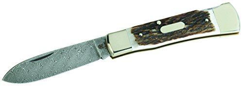 Fox Hartkopf Damast-Taschenmesser Messer, grau, M von Fox