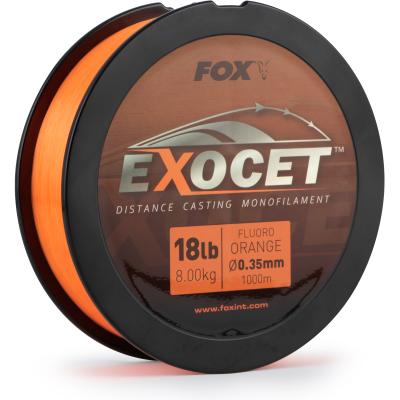 Fox Exocet Fluoro Orange Mono 0.35mm 18Lb 8.0Kg 1000M von FOX