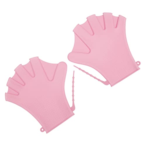 FOYTOKI 1 Paar Schwimmhandschuhe Wasserabweisende Handschuhe Silikon Schwimmpaddel Verstellbare Poolhandschuhe Schwimmübungshandabdeckung Tauchhilfshandschuh Schwimmhäute von FOYTOKI