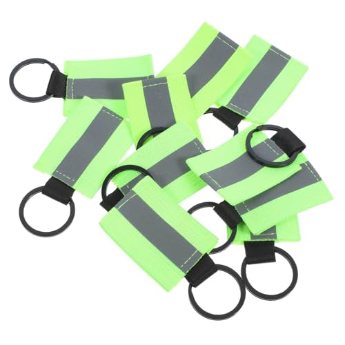 FOYTOKI 10 Stück Reflektierender Schlüsselanhänger Sicherheits Reflektor Ausrüstung Sicherheits Schlüsselanhänger Für Kinder Sicherheitsreflektoren Handtaschen Ornament Rucksack von FOYTOKI