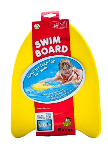 FREDS SWIM ACADEMY Schwimmbrett für Kinder - SWIMBOARD als Schwimmhilfe um spielend Schwimmen zu Lernen, stabil & langlebig, für Kinder von 2 bis 12 Jahre von FREDS SWIM ACADEMY