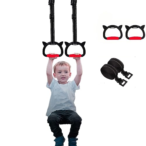 FREHOMEE Rote 2 m Gymnastikringe, sowohl für Erwachsene als auch Kinder, unterstützt 200kg, Heim-Fitnessgeräte für Kinder, Indoor-Klimmzugstange zum Dehnen und Erhöhen der Körpergröße von FREHOMEE
