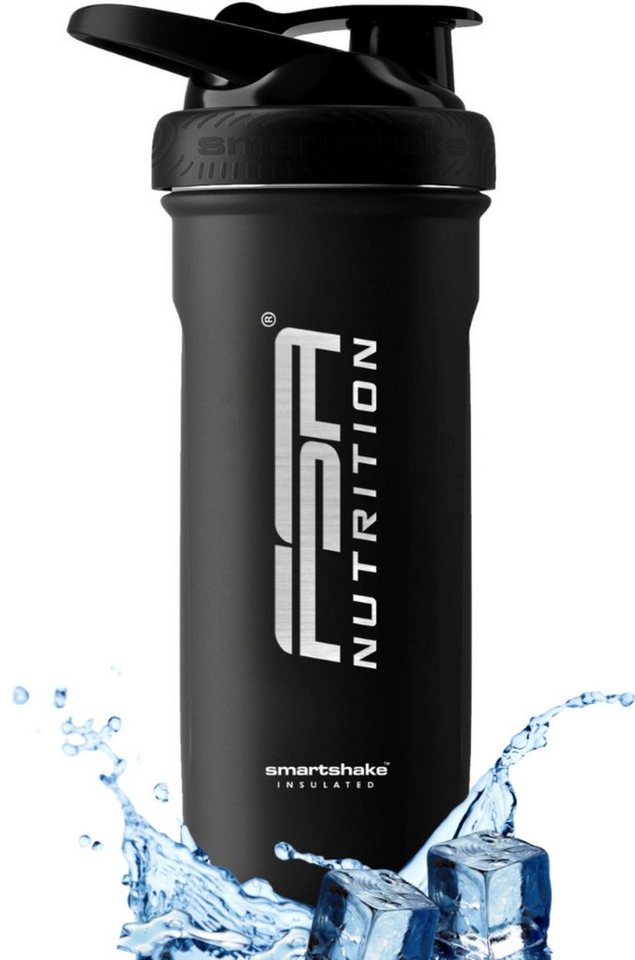 FSA Nutrition Trinkflasche Edelstahl 750 ml Thermoflasche Doppelwandig für kühle Shakes, inkl. Mischsieb von FSA Nutrition