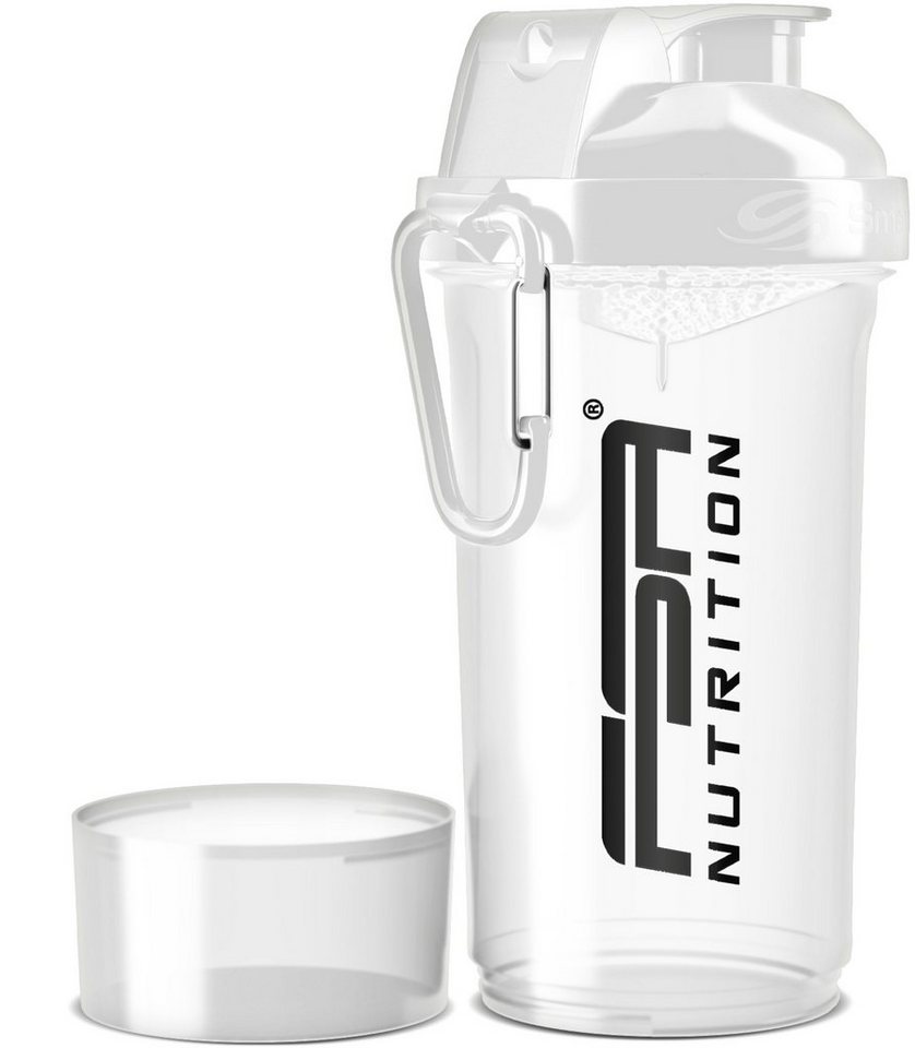 FSA Nutrition Protein Shaker mit Pulverfach 800 ml Trinkflasche Sport, Shaker mit Pulverfach, Messmarkierungen und Mischsieb von FSA Nutrition