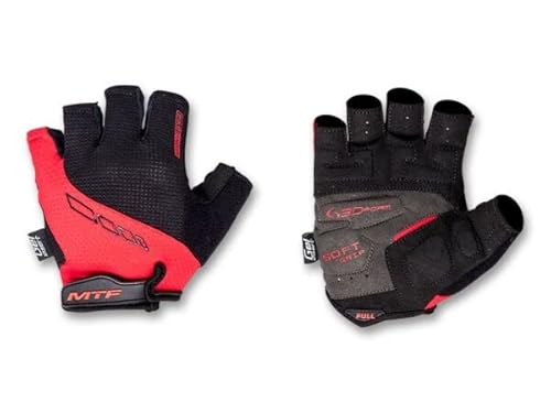 FSRTOP Fahrradhandschuhe Radhandschuhe Herren Damen Halbfinger Atmungsaktiv Radsporthandschuhe Gel Stoßdämpfende rutschfeste Mountainbike Handschuhe MTB Handschuhe Unisex 1 Paar (Rot, M) von FSRTOP