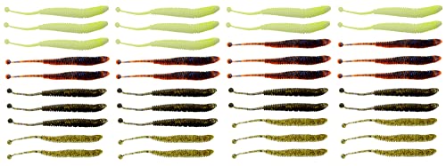 40 FTM Omura Baits Snake 8,4cm 1,4g Knoblauch - Forellenjig Set, Jigs für Forellen, Forellenköder, Softbaits zum Forellenfischen von FTM