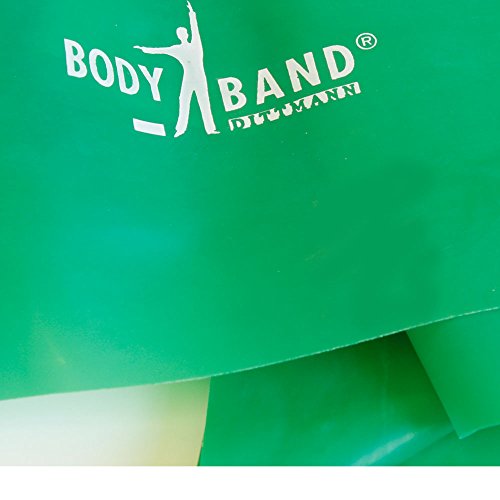 Dittmann® Body-Band GRÜN stark inkl. FTM®- Übungsflyer, Fitnessband von der Rolle geschnitten in Wunschlänge für Krafttraining, Physiotherapie, Krankengymnastik und Fitnessstudios (3 Meter) von FTM