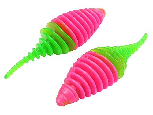FTM Omura Baits Pongo 6,5cm 3,2g - 5 Gummiköder, Geschmack:Knoblauch, Farbe:neon pink/neon grün von FTM