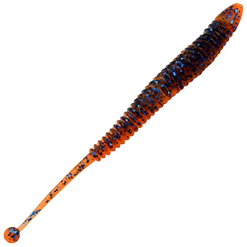 FTM Omura Baits Snake 8,4cm 1,4g - 10 Forellenköder, Geschmack:Bubble Gum, Farbe:blau mit Glitter-neon orange von Fishing Tackle Max