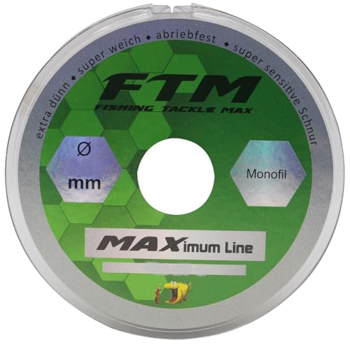 FTM Schnur Maximum Line - 150m monofile Angelschnur, Durchmesser/Tragkraft:0.23mm / 5.94kg von FTM