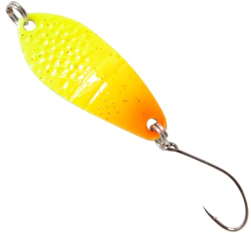 FTM Spoon Dragon 2,5g 3,2cm - Forellenblinker, Farbe:gelb-orange m. Glitter/goldfarben von FTM