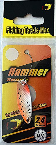 FTM Spoon Hammer 3,3cm 2,4g - Forellenblinker, Farbe:Salmon orange White UV/White von FTM