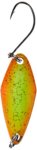 FTM Spoon Tremo 2, 9cm - Forellenblinker zum Ultra Light Angeln auf Forellen, Forellenköder zum Spinnangeln, Spinnköder, Blinker, Farbe:orange-gelb/schwarz-silberfarben-anthrazit, Gewicht:2, 3g von FTM
