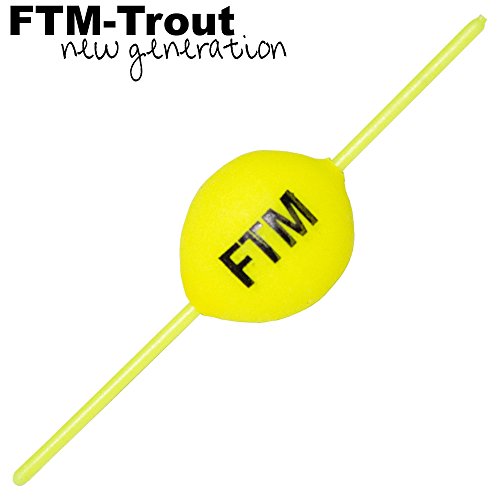 FTM Steckpiloten gelb - Pilotkugel zum Forellenangeln, Forellenpose, Forellenschwimmer, Pilotpose für Forellen, Schwimmkugel, Durchmesser:12mm von FTM