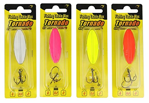 FTM Unisex – Erwachsene 10C5200280C10 Tornad-Inline Spoon-Forellenblinker zum Spinnfischen auf Forellen, Blinker zum Spinnangeln, Durchlaufblinker, Gewicht:7.5g, Farbe:Black/Glow White, Bunt, Normal von FTM