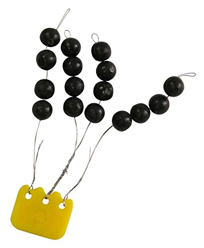 FTM Unisex – Erwachsene 10C6101154C10 Trout Gummiperlen 4mm schwarz-15 Perlen zum Forellenangeln, Gummistopper, Knotenschützer, Bunt, Normal von FTM