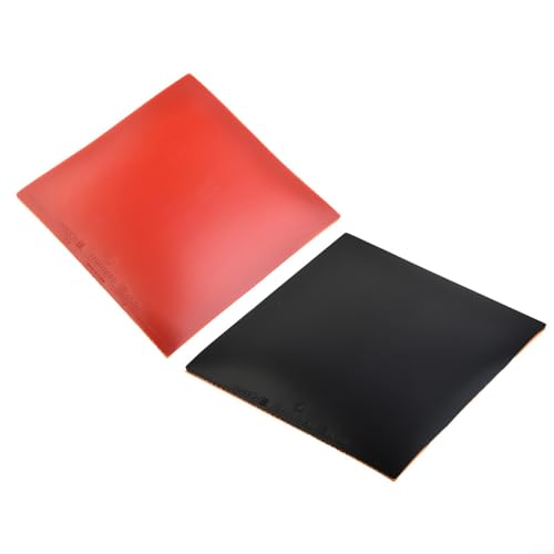 FUBESK Ersatzgummis für Tischtennisschläger für PingPong, Ersatzgummis, Tischtennis-Zubehör (schwarz + rot) von FUBESK