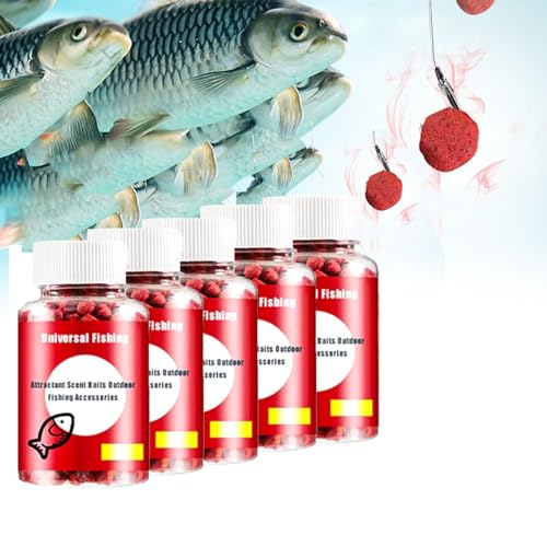 Universal Lockstoff Angeln, Duftköder Outdoor Angeln Zubehör, Karpfen Futter Frisch Und Feucht, Magic Baits Pellets Schnelles Anschließen Für Alle Verschiedene Sorten Süßwasserfische (5 Stücke) von FUFRE