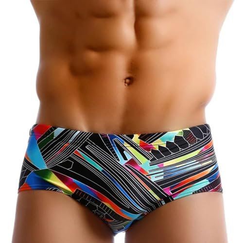 Badehose Boardshorts Schwimmhose Herren Sexy Bikini Schwimmen Boxershorts Kurze Bade Bekleidung Männer Schwimmen Surffing Trunks Beach Shorts Strand Bekleidung Herren Surf Badeanzug L Schwarz von FULUJIDI