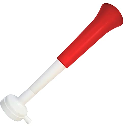 FUN FAN LINE - Pack x3 Plastik Vuvuzela Trompeten. Zubehör für Fußball- und Sportfeste. Geräuschvolles Lufthorn für die Animation. (Polen) von FUN FAN LINE
