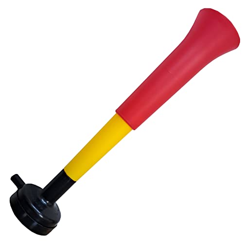 FUN FAN LINE - Pack x3 Plastik Vuvuzela Trompeten. Zubehör für Fußball- und Sportfeste. Geräuschvolles Lufthorn für die Animation. (Belgien) von FUN FAN LINE