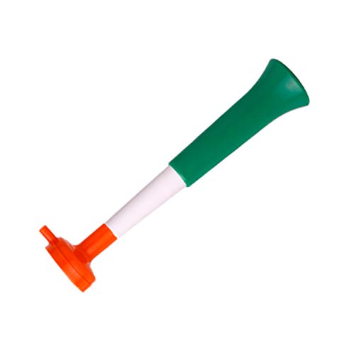 FUN FAN LINE - Pack x3 Plastik Vuvuzela Trompeten.  Zubehör für Fußball- und Sportfeste. Geräuschvolles Lufthorn für die Animation. (Irland) von FUN FAN LINE