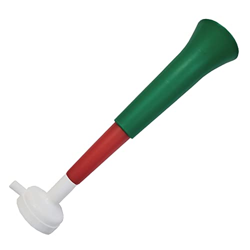 FUN FAN LINE - Pack x3 Plastik Vuvuzela Trompeten. Zubehör für Fußball- und Sportfeste. Geräuschvolles Lufthorn für die Animation. (Wales) von FUN FAN LINE