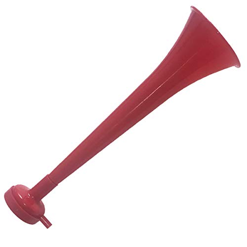 FUN FAN LINE - Packung x3 Kunststoff Vuvuzela Stadion/ungiftig Fußball Horn. Zübehor für Fußball- und Sportfeiern. Sehr Lautes Lufthorn für Animation. (Rot) von FUN FAN LINE