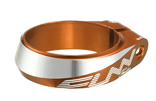 FUNN Frodon Bolt-On Sattelklemme mit einem Innendurchmesser von 31,8 mm, aus Leichter und langlebiger Legierung, für Mountainbike, BMX und Rennrad (Orange) von FUNN