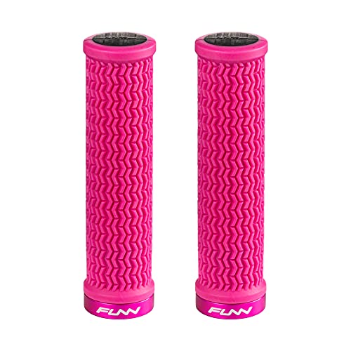 Funn Holeshot Mountainbike-Griffe mit Einzelklemmung, Innendurchmesser von 22 mm, Griffenden gehärtet (Rosa) von FUNN