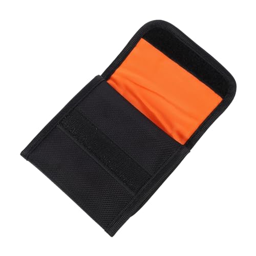 FUNNETOYU Kamera Filtertasche aus Wasserfestem Polyester mit Nylonverschluss Stoßfest Kratzfest Faltbar und Leicht Kompakte Objektivtasche in Stylischem Orange für DSLR Zubehör von FUNNETOYU