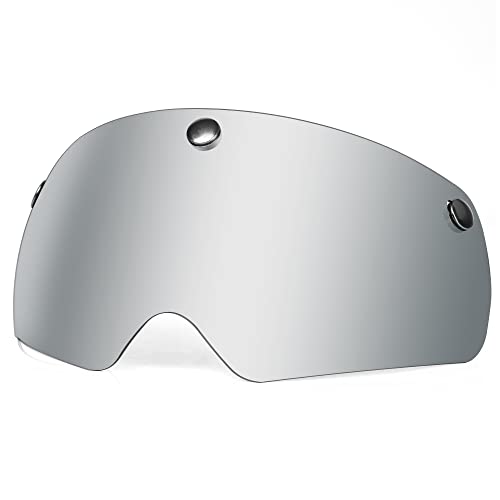 FUNWICT Magnetische Brille für Fahrradhelm Abnehmbare Brille Fahrradhelm mit Visier (Silber) von FUNWICT