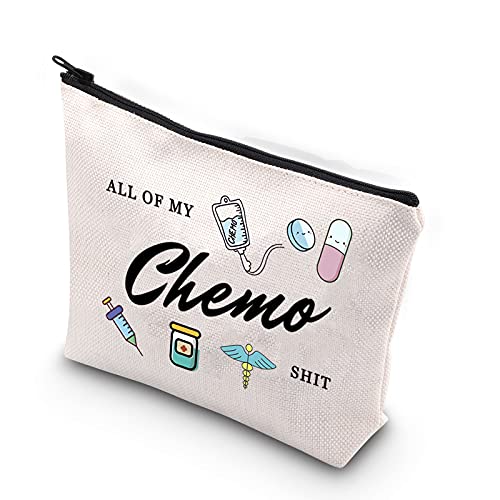 Chemotherapie-Behandlung Geschenk für Frauen All of My Chemo Shit Cancer Awareness Notfalltasche, weiß, My Chemo Shit UK, von FUNYSO