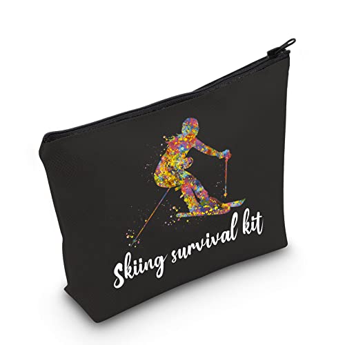 Ski-Tasche Skifahren Team Geschenke Skifahren Survival Kit für Ski-Liebhaber Skifahren Geschenk für Enthusiasten Kosmetiktasche, Ski-Überlebens-Set, Schwarz, big, 0 von FUNYSO