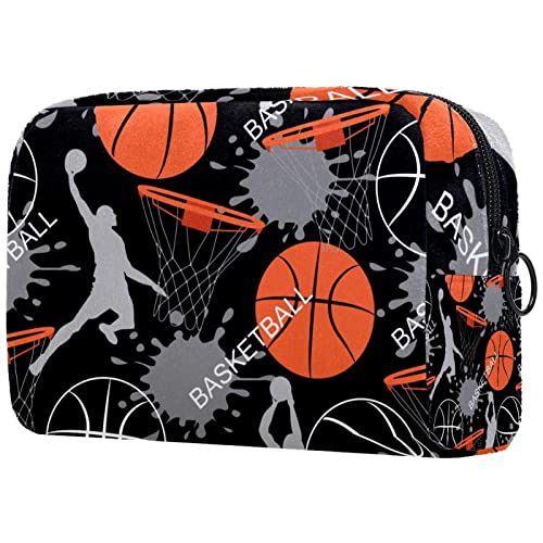 Kosmetiktasche, modische Reisetasche, große Kulturtasche, Junge spielen Basketball von FURINKAZAN