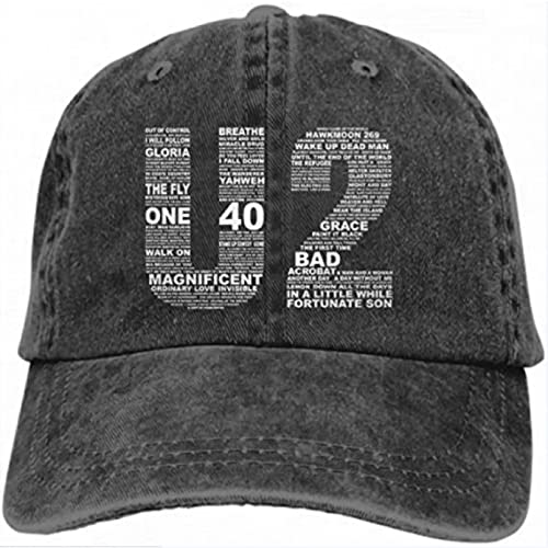 FUWIND Jahrgang Baseball Kappe U2 Hat Fashion Adjustable Denim Cap Baseball Cap Unisex Outdoor Sports Hut Geschenke für Hip-Hop-Liebhaber Geburtstag Geschenk von FUWIND