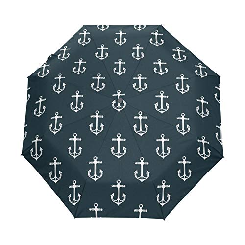 Ankerpunkt Textur Regenschirm Taschenschirm Automatische Umbrella Winddichte Sonnenschutz Regenschirme Taschenschirme für Damen Herren von FVFV