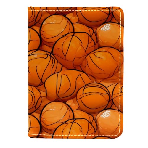 FVQL Reisepasshülle, 11,4 x 16,5 cm, Kunstleder, Basketball-Hintergrund, nahtlos, Color5313, 11.5x16.5cm/4.5x6.5 in von FVQL