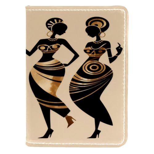 FVQL Reisepasshülle, Kunstleder, abstrakte afrikanische Frau, mehrfarbig, 10 x 14 cm, Mehrfarbig. 170, 10x14cm/4x5.5 in von FVQL