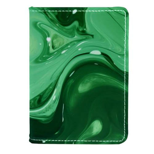 FVQL Reisepasshülle für Damen und Herren, Reisepasshülle, 11,4 x 16,5 cm, abstrakter grüner Hintergrund, Color3896, 11.5x16.5cm/4.5x6.5 in von FVQL