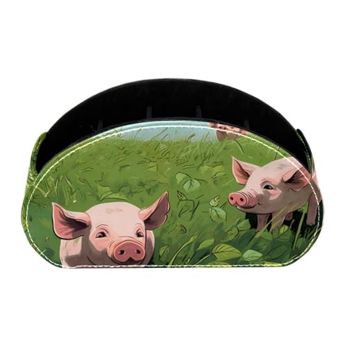 FVQL Stiftehalter, Make-up-Pinselhalter für Büro und Zuhause, schönes Schweine-Tier, Farbe: 442, 4.7x8.3x2.7in/12x21x7cm von FVQL