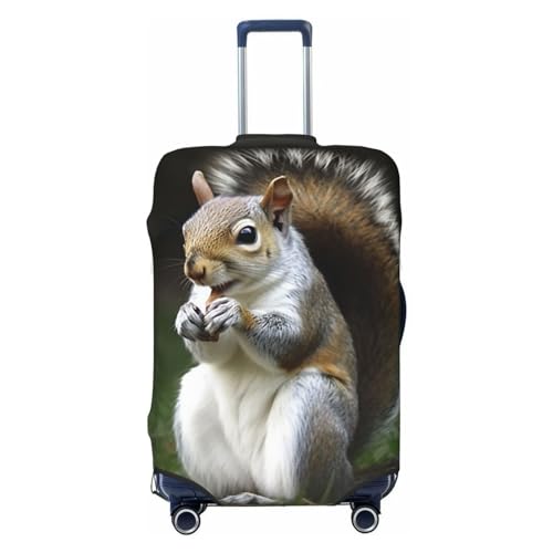 FWJZDSP Gepäckabdeckung mit Eichhörnchen-Aufdruck, Reisegepäckabdeckungen, elastisch, waschbar, Kofferschutz, Kratzfest, Schmutz, Kofferabdeckungen, staubdicht, für Gepäck von 18 bis 32 Zoll von FWJZDSP